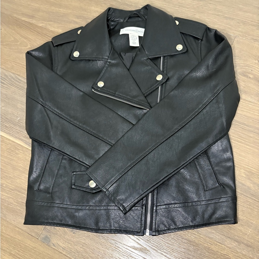 Treasure & Bond Black Jean Jacket Fitted Cropped